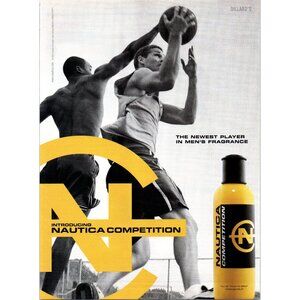 2003 Nautica Competition Mens Cologne Vintage Print Ad Basketball Game Wall Art